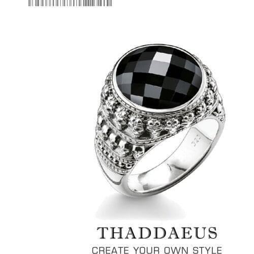 Cocktail Ring Black Oval CZ Skull Skeleton,Europe Style Fashion,Jewelry For Men & Women,2019 Gift In 925 Silver to Lover