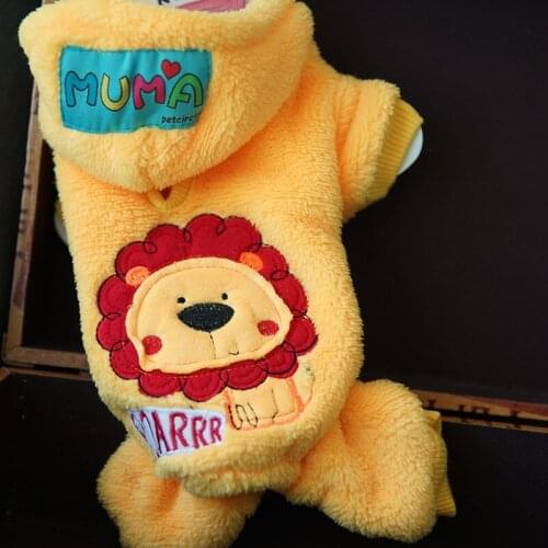 Winter Warn Jumpsuit Apparel Pet Apparel Coats Lion Animal Clothing Hoodies For Pet Small Large Dog Coat Jackets for chihuahua