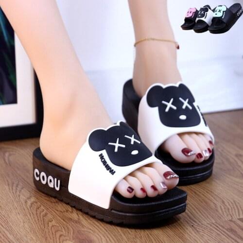 Summer Slippers Shoes Women 2021 Hot Marketing Cute Open Toe Low Platform Flip Flops For Neutral House Lndoor Flat Beach Sandal