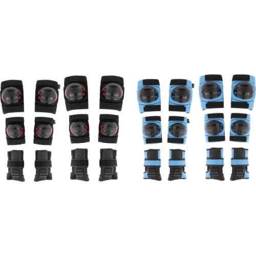 6Pcs/Set Kids Teenagers Knee Pads Elbow Pads Guards Protection Sports Safety Skating Skateboard Cycling Knee Protector