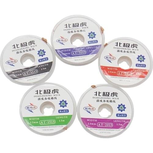 1PCS 1.5M High Efficiency and Strength BGA Tin Suction Line Welding Tin Cleaning Belt Sn-absorbing Residue for Soldering Wire