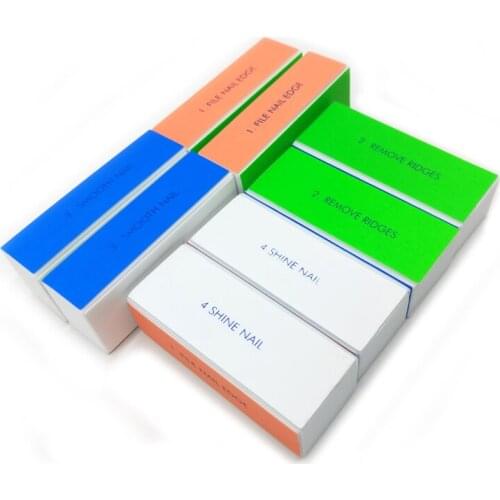 100pcs UV Gel Nail File Buffer Block Polish Four sides Manicure Form Nail Buffers File Pedicure Sanding Nails Art Tools 4MPGK