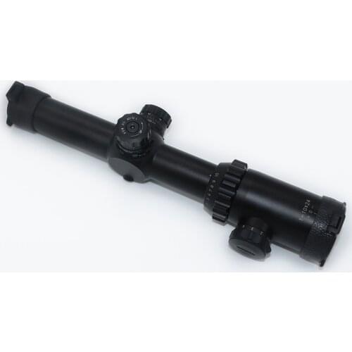 High zoom ratio rifle scope 1-10x24 wide field long eye relief high resolution hunting illuminate mildot tactical riflescope