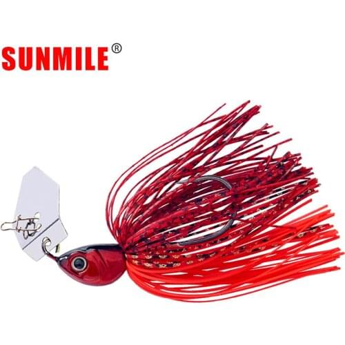 Fishing Chatterbait 16g Jig Hook SpinnerBaits Buzzbait With MUSTAD Hook for Bass Pike Tiger Muskie Metal Jig Lure