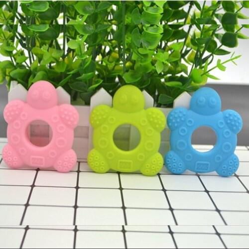 Sea Turtle Shape Silicone Teether Baby Infant Safety Food Grade Chewing Teethers Infant Teething Newborn Tooth Children Toys