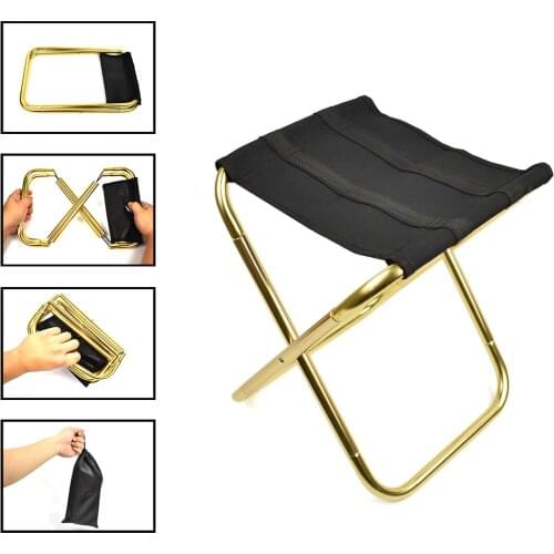 A261 Outdoor camping folding chair light light 7075 aluminum fishing chair portable barbecue folding stool