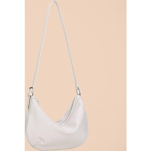 Genuine Leather Lychee Pattern Luxury Shoulder Bags For Womens Solid Color Baguette 2021 Hit Female Designer Messenger Bag