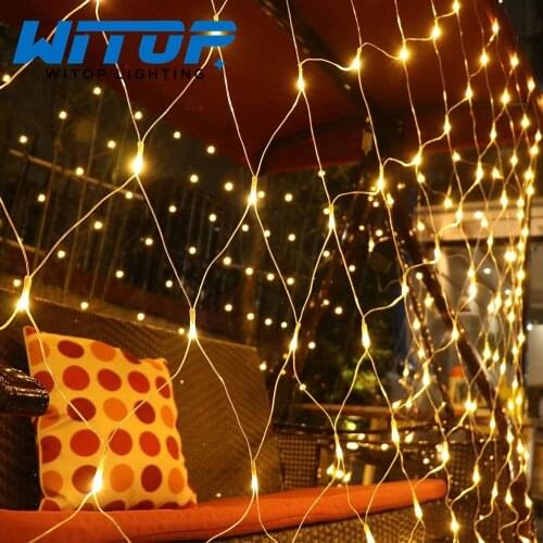 Net Lights LED 1.5X1.5M 3x2M Mesh Fairy String Light Garland Window Curtain Christmas Fairy Light Wedding Party Holiday Light