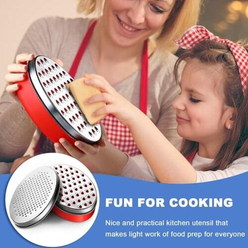 Cheese Grater with Food Storage Container Vegetable Chopper Shredder for Hard Soft Cheeses Kitchen Supplies