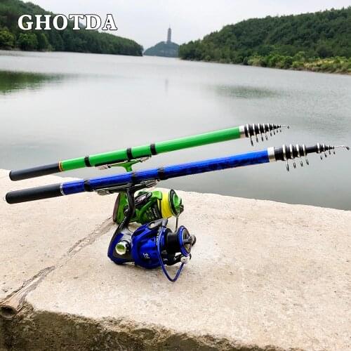 GHOTDA Rock Fishing Rod Spinning Mini Hard Carbon Fiber Fishing Pole 3.0M/2.7M/2.4M/2.1M/1.8M/1.5M
