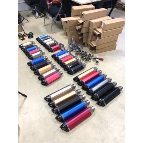 51mm Universal Motorcycle Exhaust Vent Pipe With DB Killer 470mm Aluminum Alloy Exhaust System For ATV Street Bike