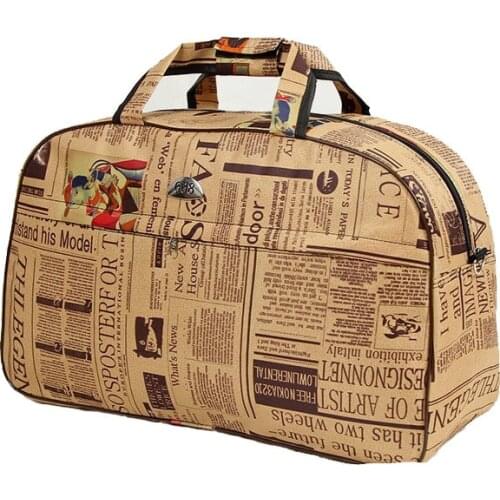 Large Capacity Portable Travel Bag Waterproof Lightweight Luggage Bag Diagonal Cross Large Bag Cartoon Stripe Printed Shopping B