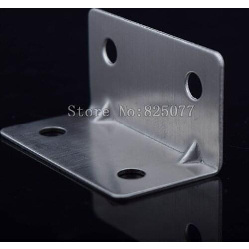 100PCS 40x21x21mm Practical Stainless Steel Corner Brackets Joint Fastening Right Angle Brackets For Wood Furniture Home KF1065