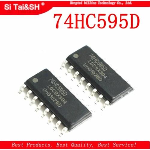 20PCS 74HC595D SOP16 74HC595 SOP SN74HC595DR SMD new and original IC 8-bit serial register
