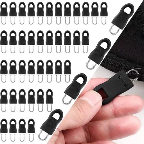 20pc Replacement Zipper Tag Zip Fixer Repair Pull Tab Universal Detachable Zipper Puller for Clothes Bag Luggage Jacket Backpack