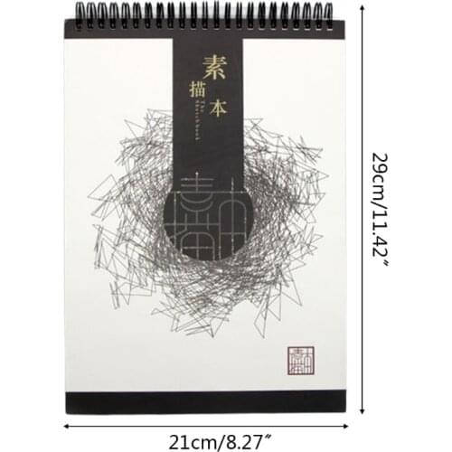 50 Sheets A4 Paper Watercolor Sketch Book Notepad for Painting Drawing Diary Journal Notebook Sketchbook Artist Supplies W3JD