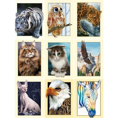 Diy 5D Diamond Painting Tiger Diamond Mosaic Animal Picture of Rhinestone Diamond Embroidery Full Drill Square Decor For Home