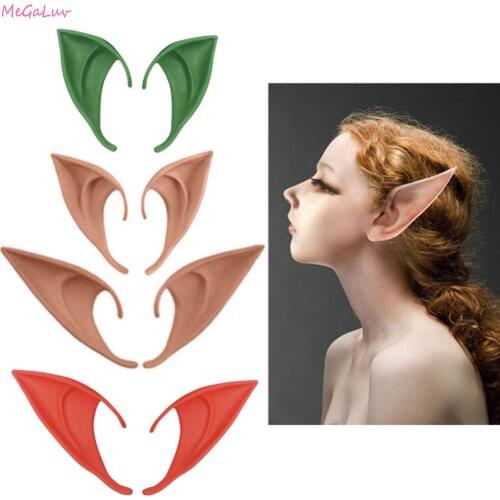 Angel Elf Ears Christmas Easter Plastic Soft Pointed Prosthetic Tips False Ears Props Mysterious Fairy Cosplay Supplies