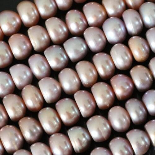 Natural high grade purple freshwater pearl abacus loose beads 9-10mm charms for women fashion jewelry making 15inch B1382
