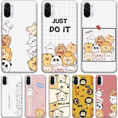 Cute Phone Case For Xiaomi Mi 11 10 Lite 10T Pro Case Cartoon Animal City Cover Redmi Note 9 8 K40 K30 Pro fashion Cases