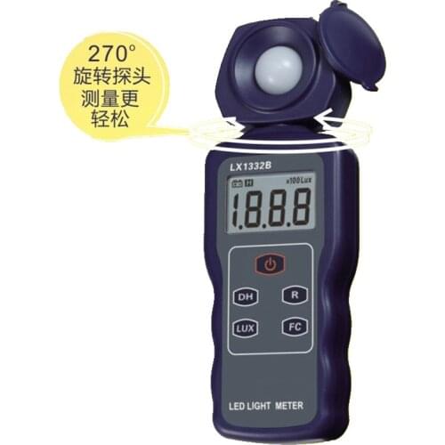Digital Lux Meter 200000 Lux LED Light Luxmeter Spectra Tester Auto Range Precision Lux FC Filter Lense Digital Illuminometer