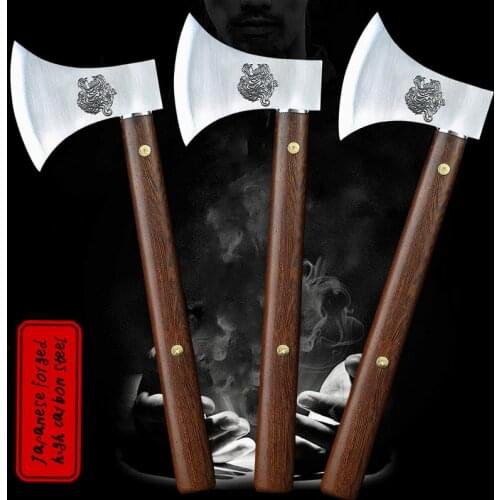 DEHONG Fire break tool jungle survival axe outdoor wood chopping block Longquan high manganese steel hand forged axe knife