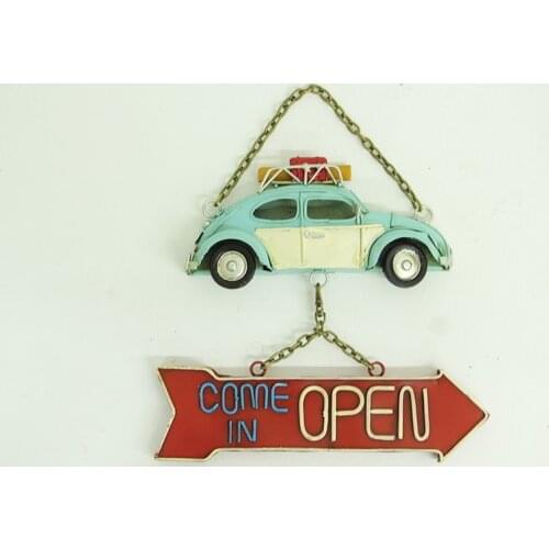 Decorative Metal Door Open Lettering Car - Cafe, Restaurant, Hotel - Wall Lettering - Gift, Trinket, vintage Quality Metal