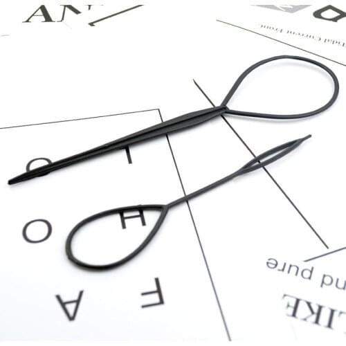 Women Girls Fashion Ponytail Creator Plastic Loop Styling Black Pony Topsy Tail DIY Clip Hair Braid Maker Popular Styling Tool