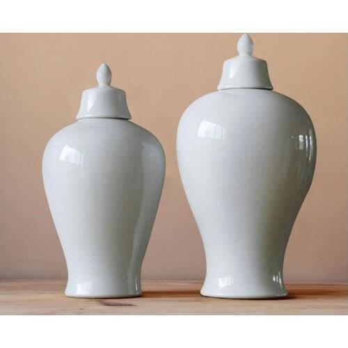 Home Furnishings Jingdezhen Ceramics Ginger jar Handmade Porcelain Glaze Pink Porcelain temple Jar Ornaments ceramic jar vase