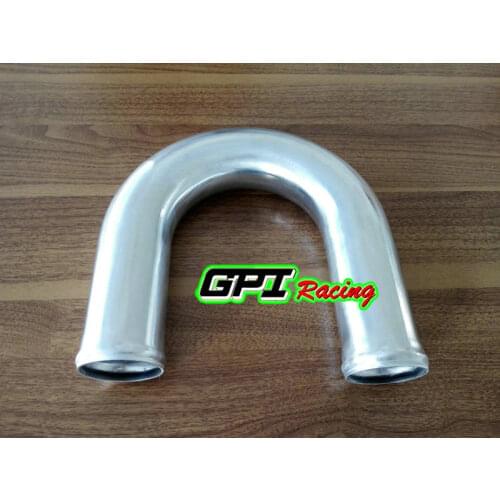 GPI 180 Degree Aluminum Turbo Intercooler Pipe Tube Tubin L=600mm 63mm 2.5" 2.5 inch