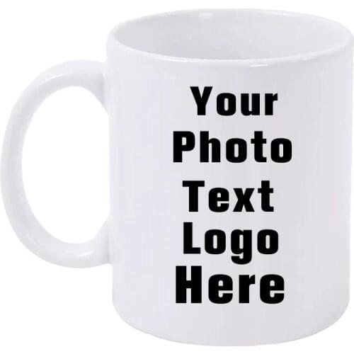 Coffee Cup Custom White Cup DIY Your Favorite Photo or Logo or Text Can Be Given To Friends and Family Creative Thermal Transfer