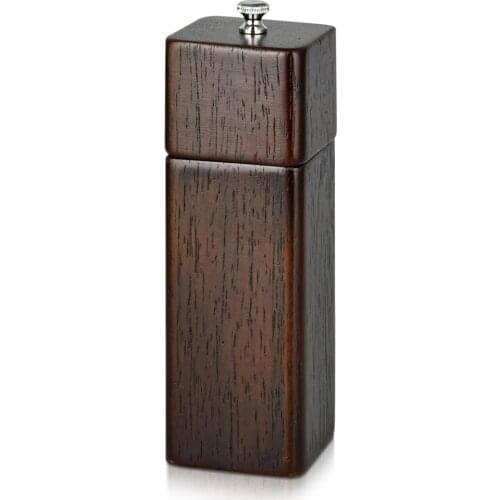 Square Wood Pepper Zinc Alloy Core 4 6 8 Inch Mill Kitchen Tool Pulverizador Manual Multipurpose Spice Mill Pepper Grinder