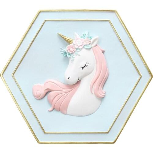 Resin charm Home Decor Ins UNicon Picture Frames 3D Resin Cute Photo Frame for Wall Mural Living Room Home