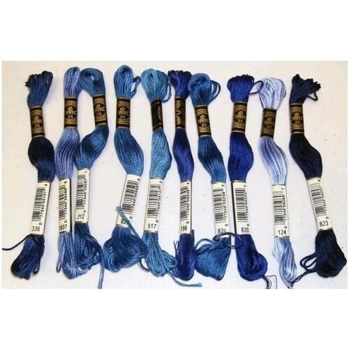 Original French DMC Thread Embroidery Cross Stitch Floss Thread 8.7 Yard Long 6 Strands cross stitch skeins 2017 oneroom