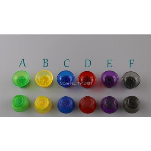 500pcs FOR PS4 6 colors Transparent Mushroom Thumbsticks Analog Plastic 3D Joystick Cap cover for PS4 Controller cap