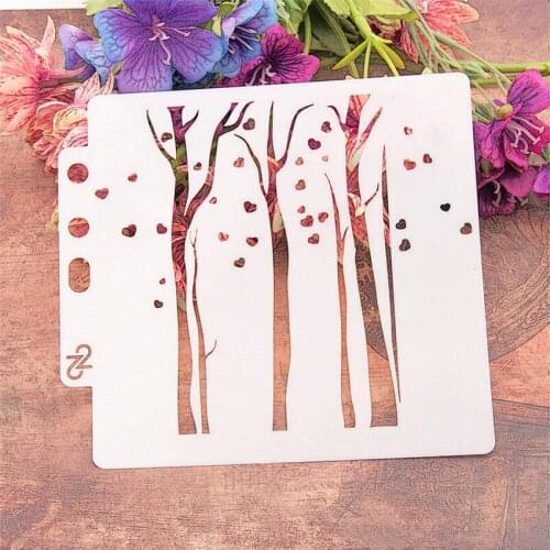 14.1*13 grove scrapbook stencils spray plastic mold shield DIY cake hollow Embellishment printing lace ruler Easter
