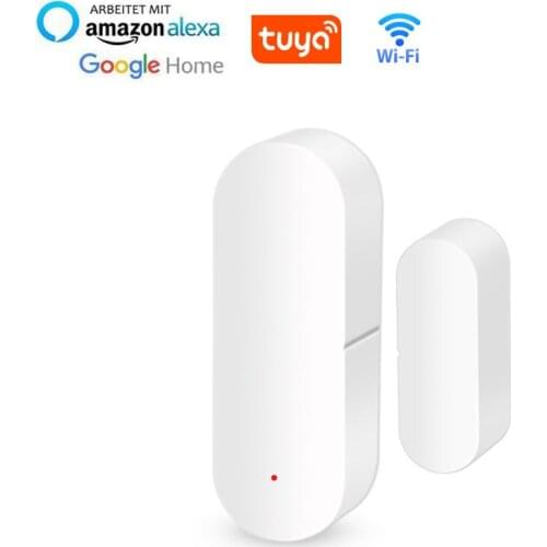 Tuya Smart Door Window Sensor WiFi Door Open/Closed Detectors Security Alarm Compatible with Alexa Google Home App Smart Life