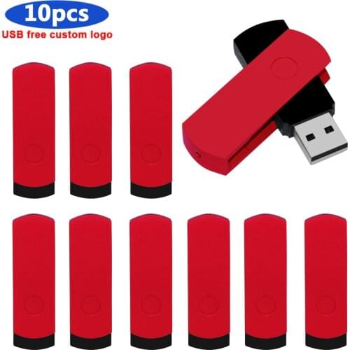 10pcs/lot free Custom logo USB Stick 64GB 32GB 16GB 8GB USB Flash Drive Pen drive USB 2.0 Memory Waterproof Disk for Comrpute