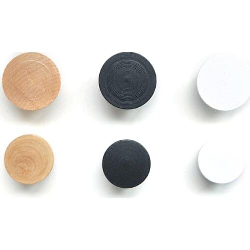 Solid Wood Wall Clothes Hanger Round Hook Wood Coat Rack Wall Hanger Wooden Coat Hooks Simple Home Decoration