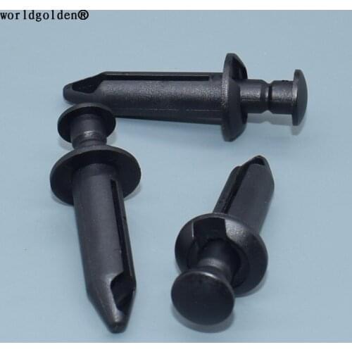 Worldgolden 100pcs auto clip Rear Door Rocker Panel To Underbody Bracket Push-Type Retainer for GM 10207146, 21077323