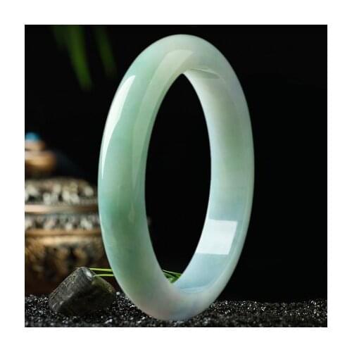 Zheru Jewelry Natural Burmese Jadeite Light Green 54-64m Bracelet Elegant Princess Jewelry Best Gift