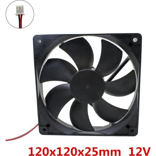 10pcs/lot 120x120x25mm 12025 fans cooling DC 12V Brushless Fan cooler radiator for power supply mainframe-box