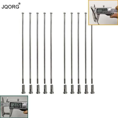 12 Pieces 9 K Diameter 3.5 mm 304 Stainless Steel Material Sliver Color Surface Polishing Straight Pull Motorcycle Spokes