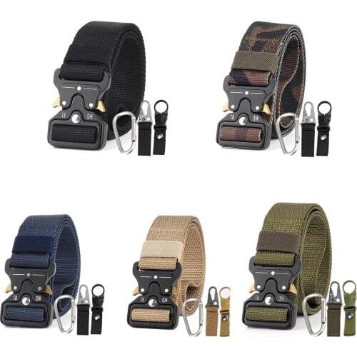 3.8CM Strategical Belt Male Multi-function Nylon Metal Buckles Multicolor for Outdoor Training Sports Heavy Duty Belt With Metal