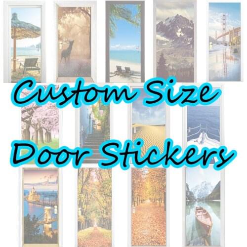 3D Size Custom Door Stickers Living Room Bedroom Door Creative Home Decoration Removable Wall Stickers One Can Be Customized