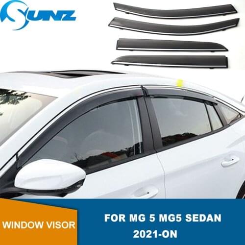 Side Window Deflectors For MG 5 MG5 Sedan 2021- On 4pcs Door Visor Rain Deflector Rain Guards SUNZ