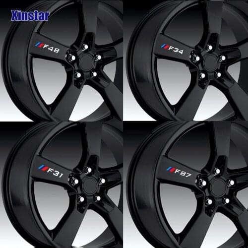 4pcs car wheel sticker for bmw bmw F10 F20 F01 F02 F30 F31 F34 F48 F87