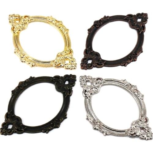 6pcs Creative Oval Design Cabinet Drawer Box CaseTag Label Frame Decorative File Name Card Holder with screws