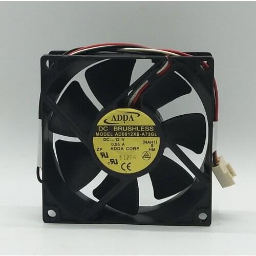 ADDA AD0812XB-A73GL DC 12V 0.55A 8025 8CM 80mm winds of chassis server inverter for case computer cooling fan