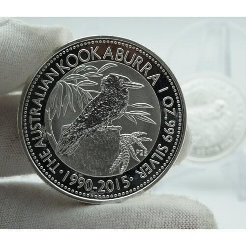 Australia kookaburra coin Australia 1 Dollar 1 Oz Silver Coin, Mint, 2016 1 oz 999 Sliver Hot selling high quality copy coin